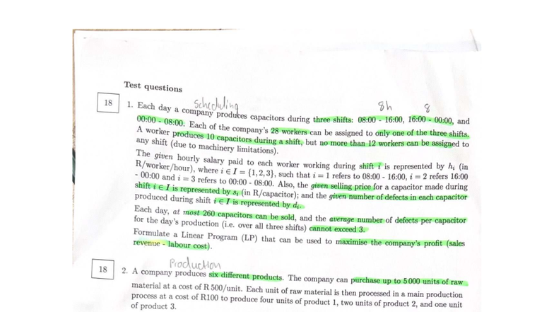 BOZ 312 Semester Test 1: Linear Programming & Simplex Method - Studocu