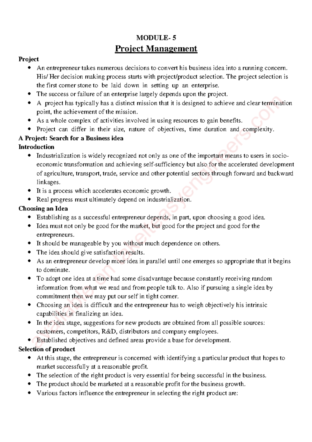 M5 PM - Comprehensive Project Management Notes for Entrepreneurs - Studocu