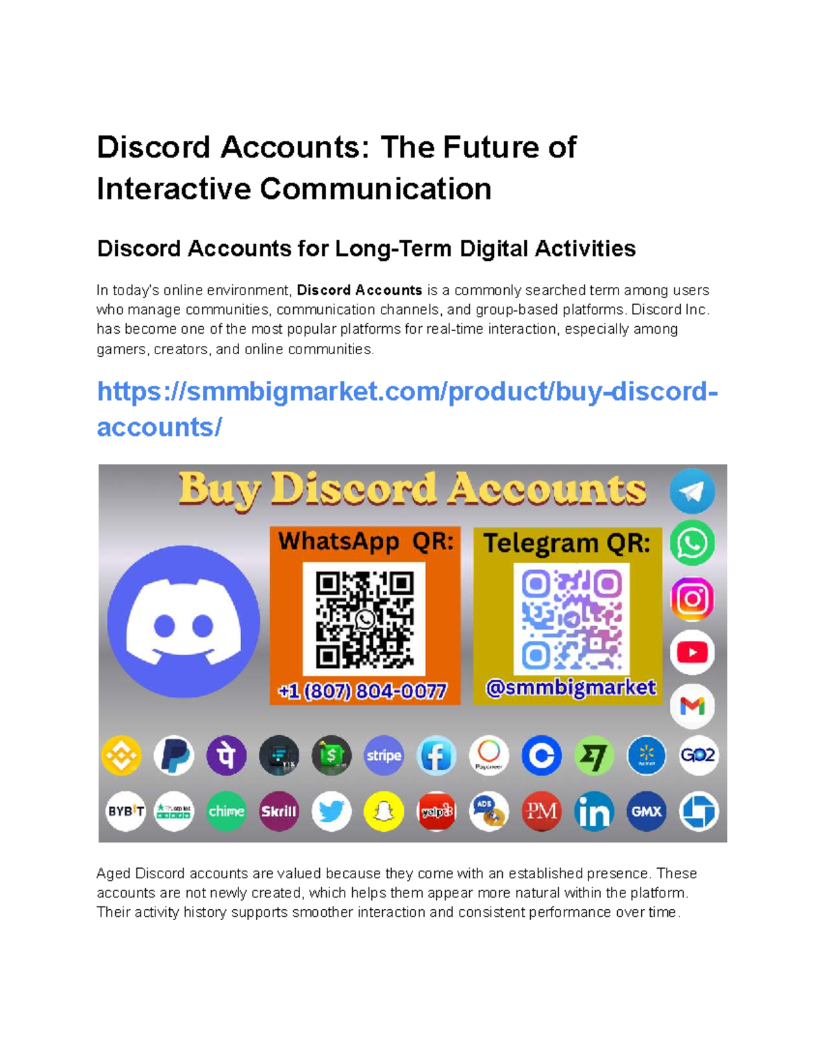 Discord Accounts: The Value and Benefits of Aged Accounts - Studocu