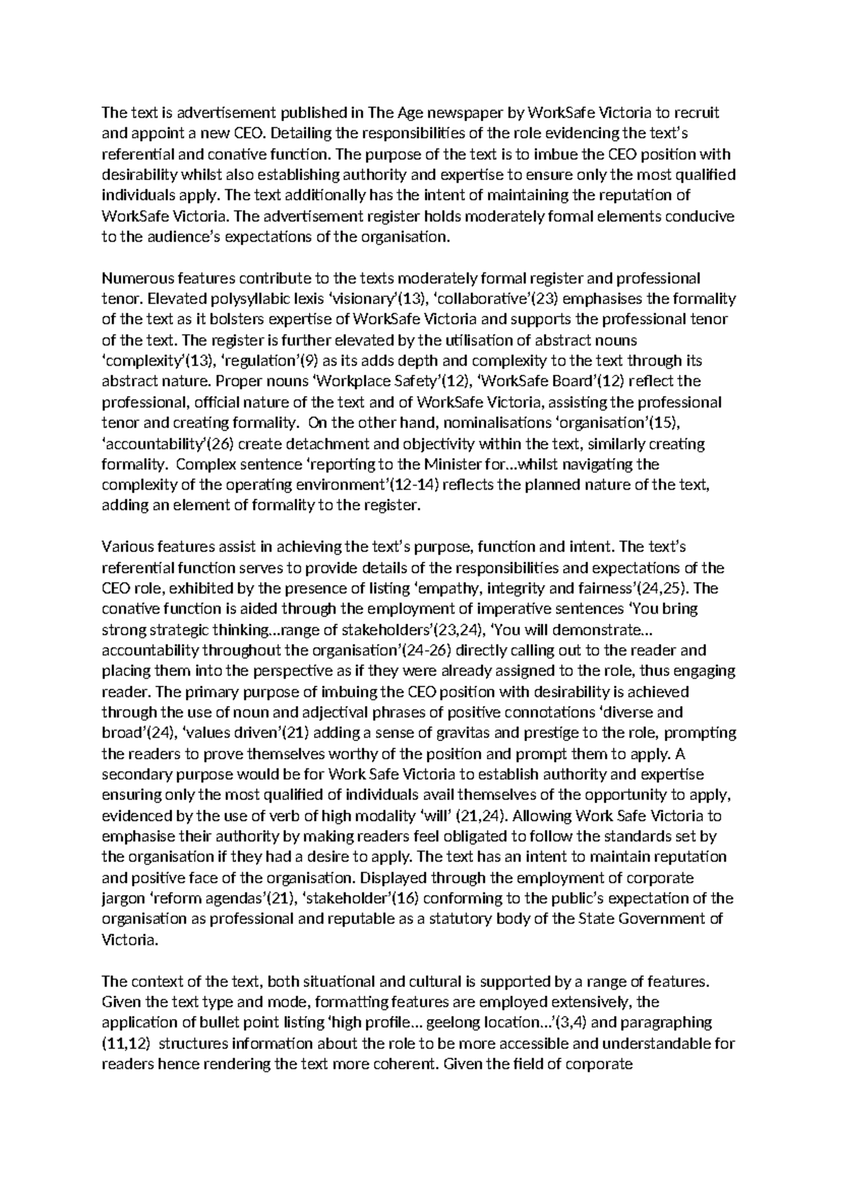AC Practice Spoken: Analyzing WorkSafe Victoria's CEO Recruitment Ad ...