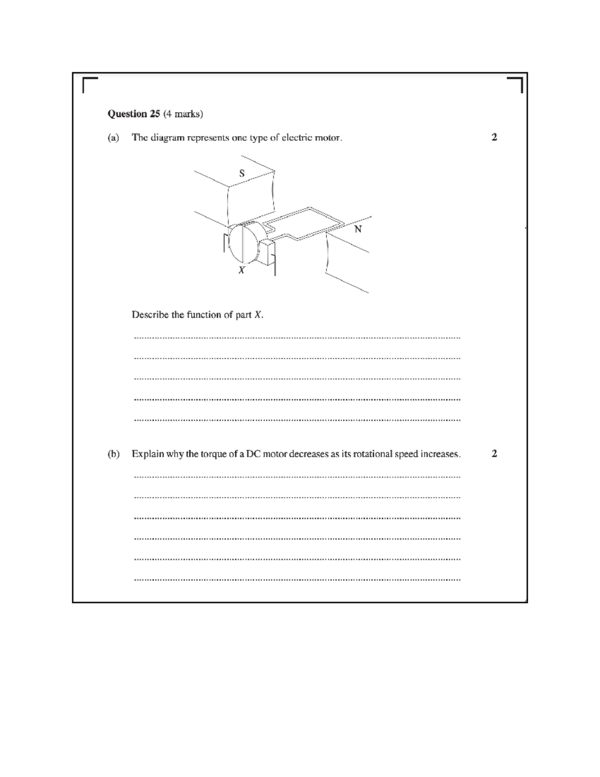 Physics HSC Final Exam Prep - Questions on AC & DC Motors - Studocu