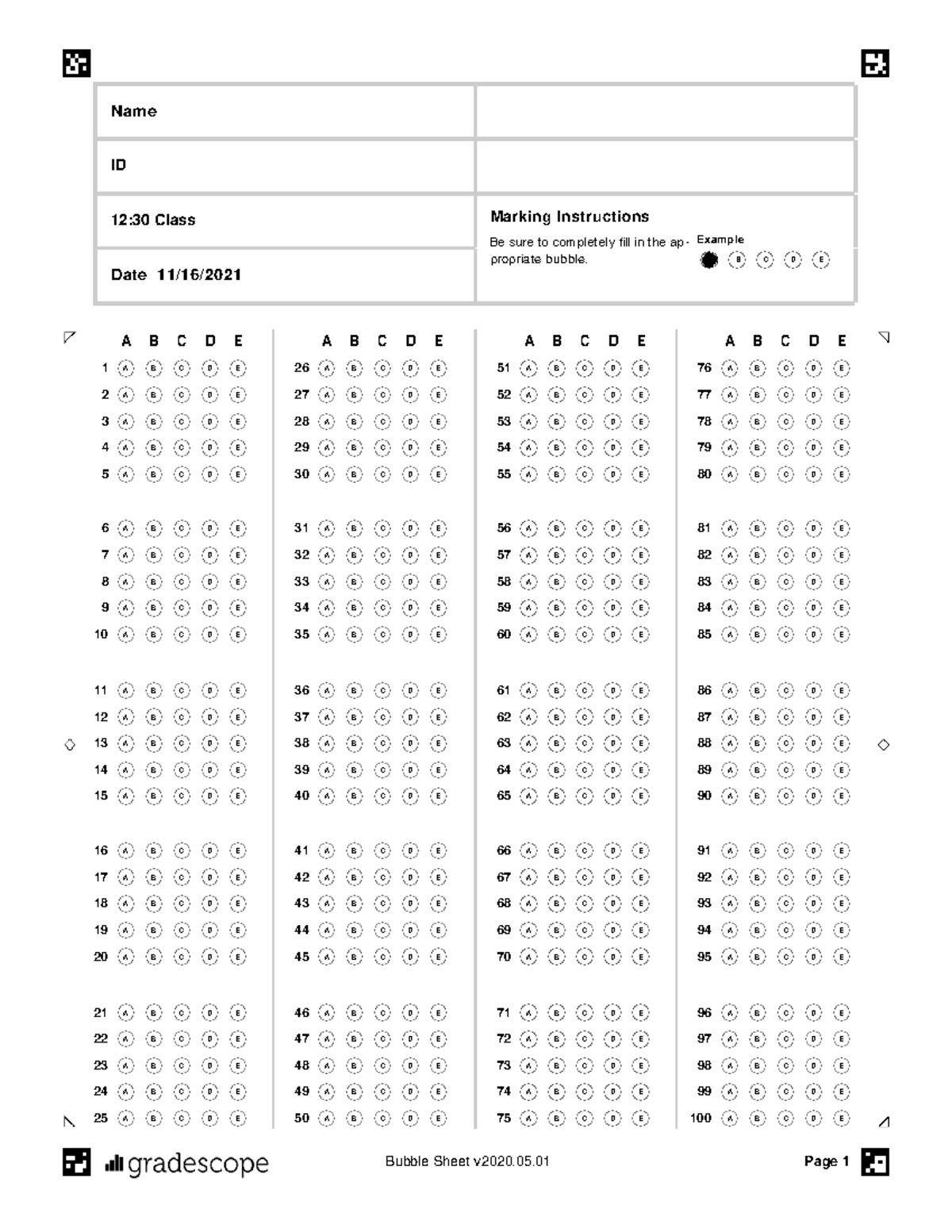 Midterm Exam Instructions & Answer Template for Class 12:30 - Studocu
