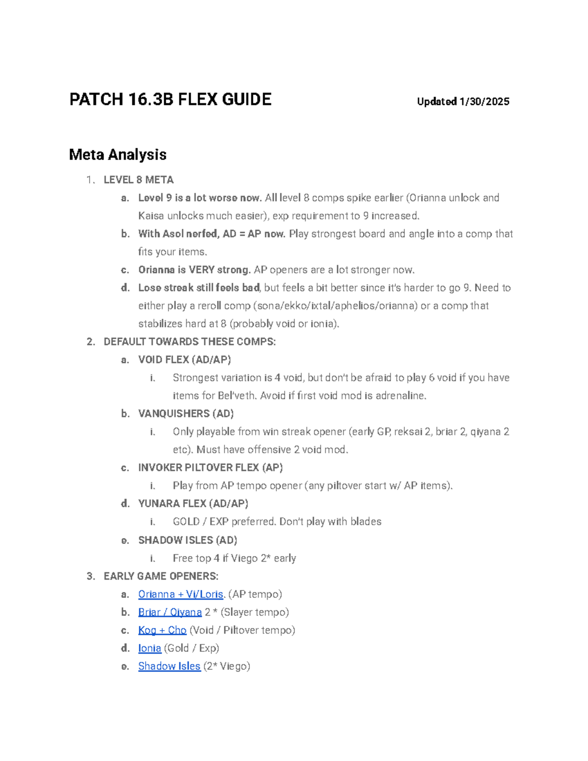 SET 16.3B FLEX Guide: Updated Meta Analysis for Level 8 Comps - Studocu