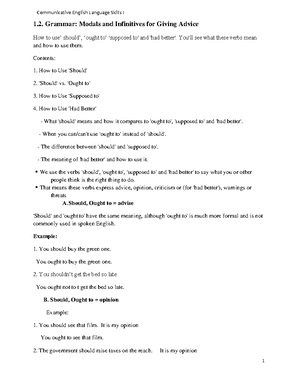 Teacher's Guide Communicative English I - Teacher’s Guide Unit 1: Study ...