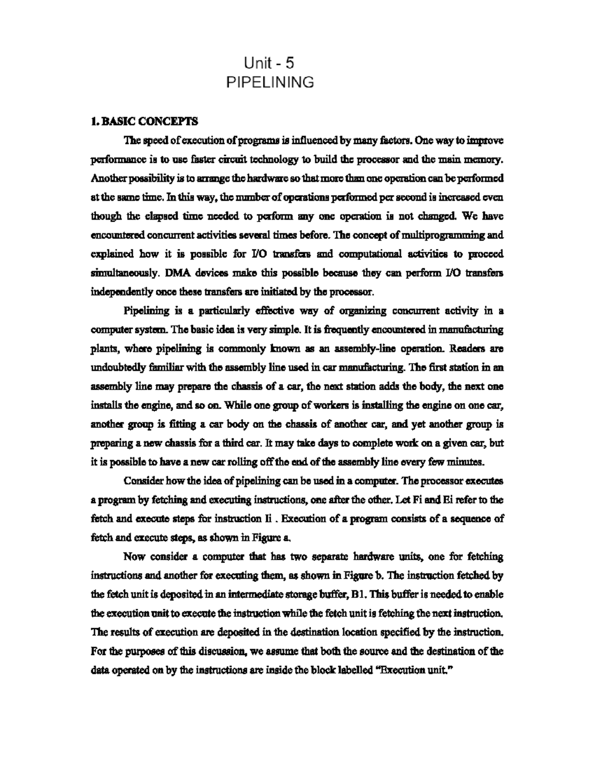 COA-UNIT 5 Notes: Parallel Processing Challenges & Architectures - Studocu