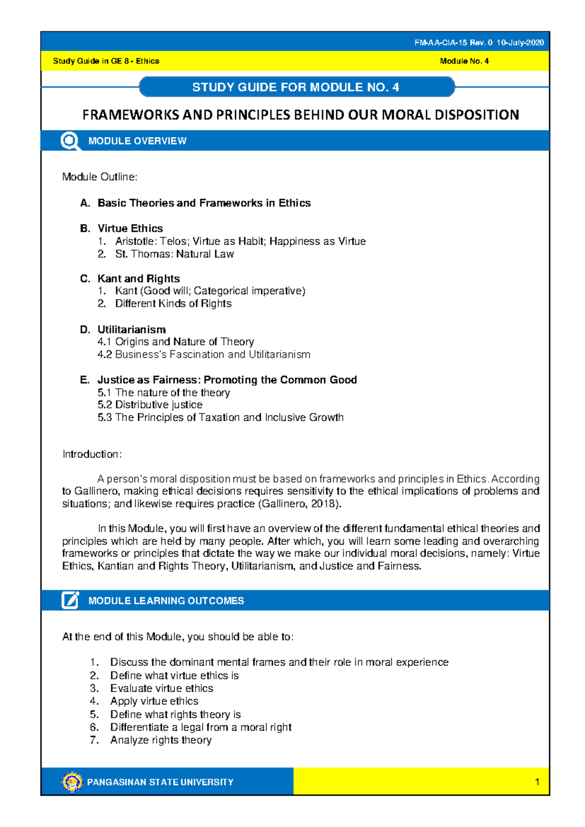Module 4 - Infos and notes as well. - PANGASINAN STATE UNIVERSITY Study ...