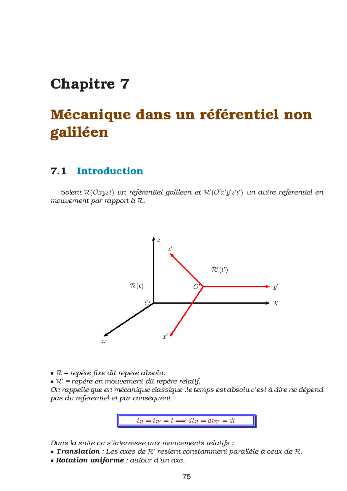 MécaniqueM.P.S.I Chapitre 7 Référentiels Non Galiléens Studocu — free download