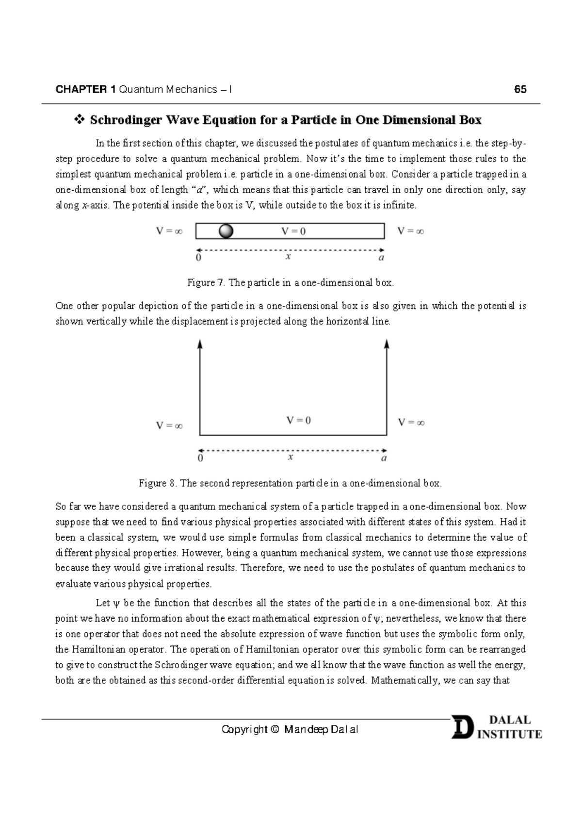 Quantum Mechanics I: Schrodinger Wave Equation for 1D Box - Studocu