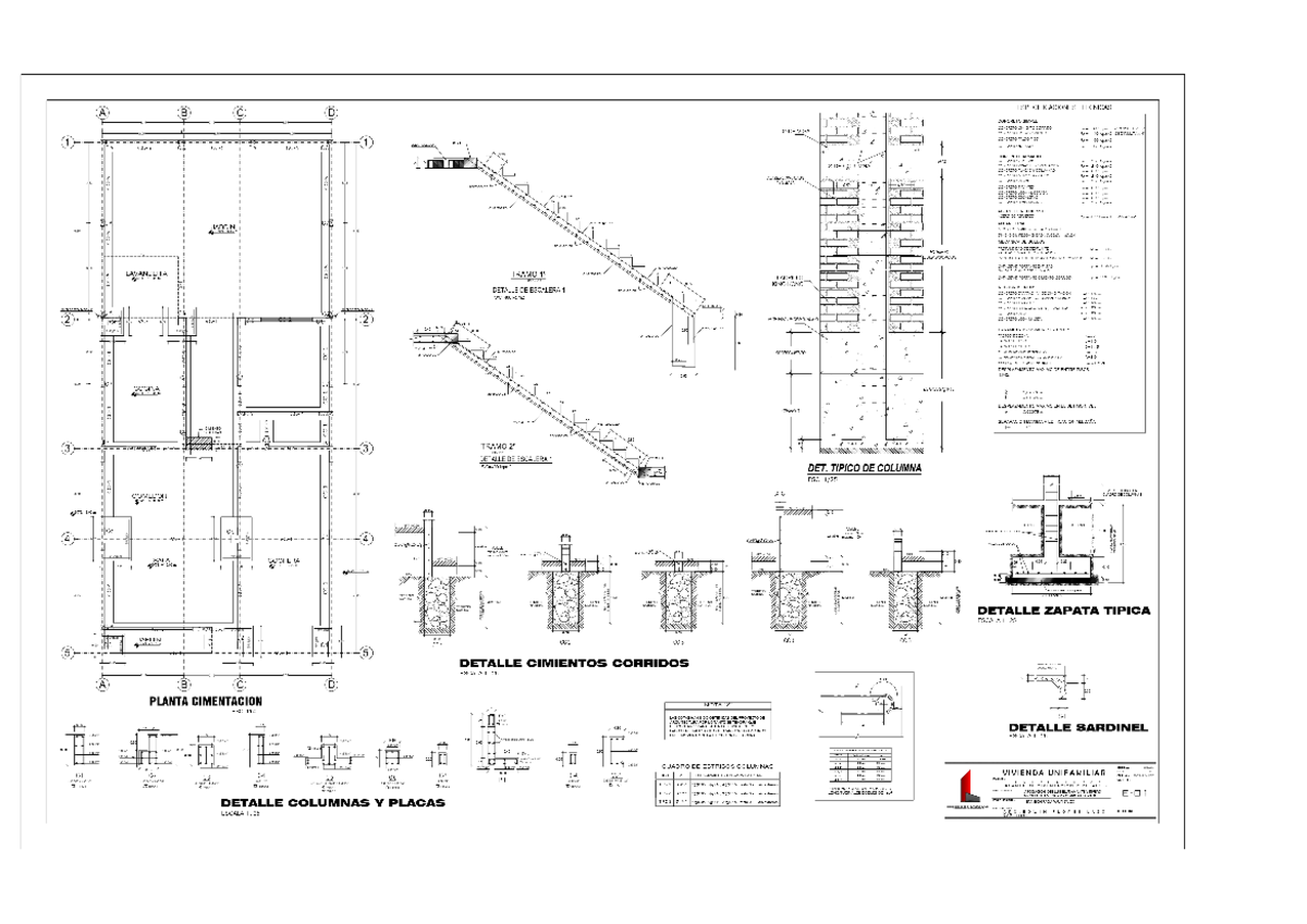 Detalles Del Plano De Cimentación Detalles De Cimentacion En AutoCAD
