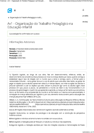 [Solved] O espao afeta diretamente a qualidade de um espao educativo um ...