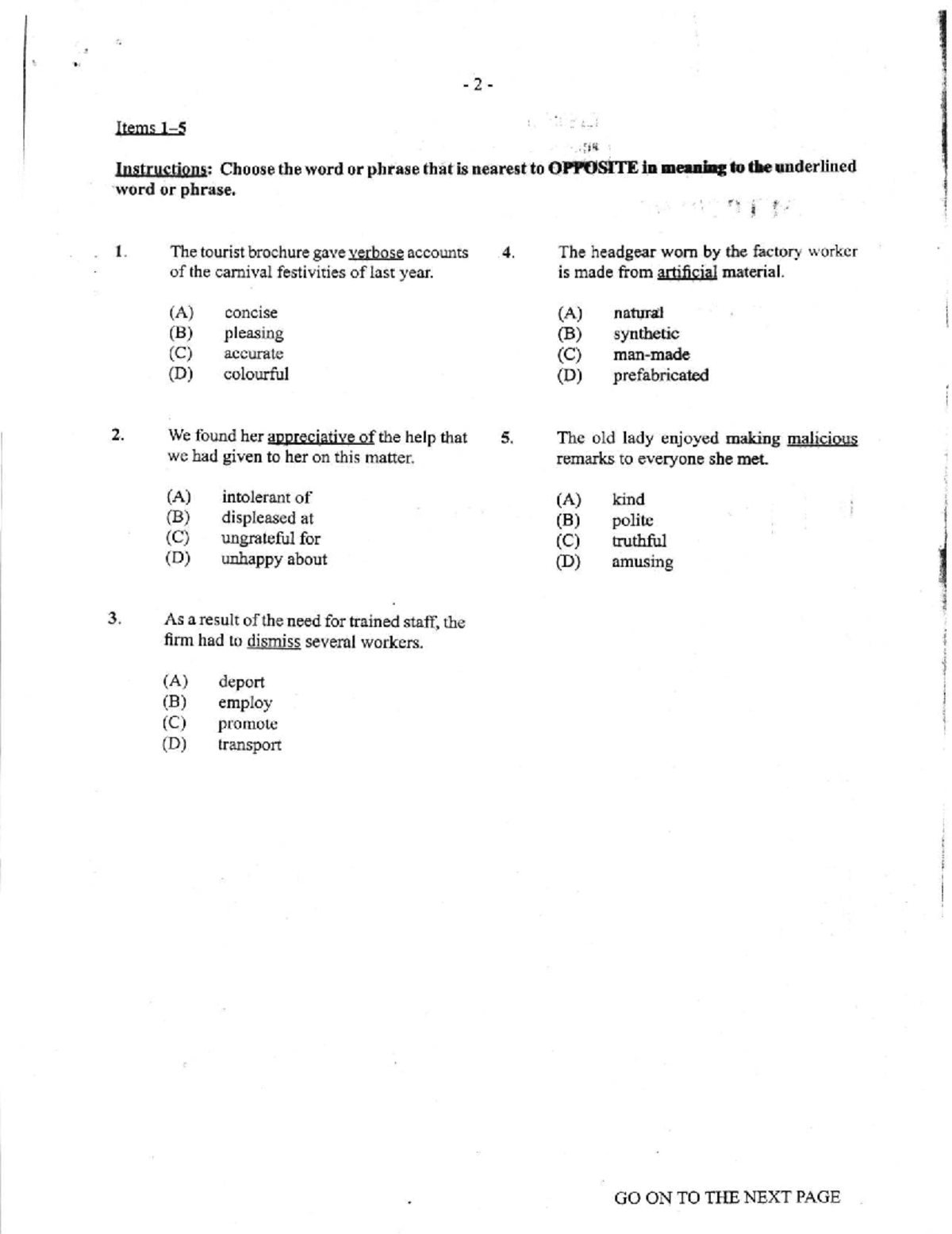 CSEC English A June 2013 Paper 1: Vocabulary and Comprehension ...