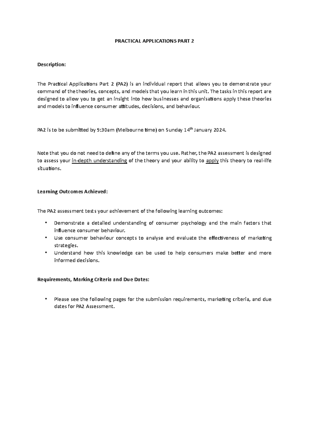 practical applications part 2 2023 - PRACTICAL APPLICATIONS PART 2 ...