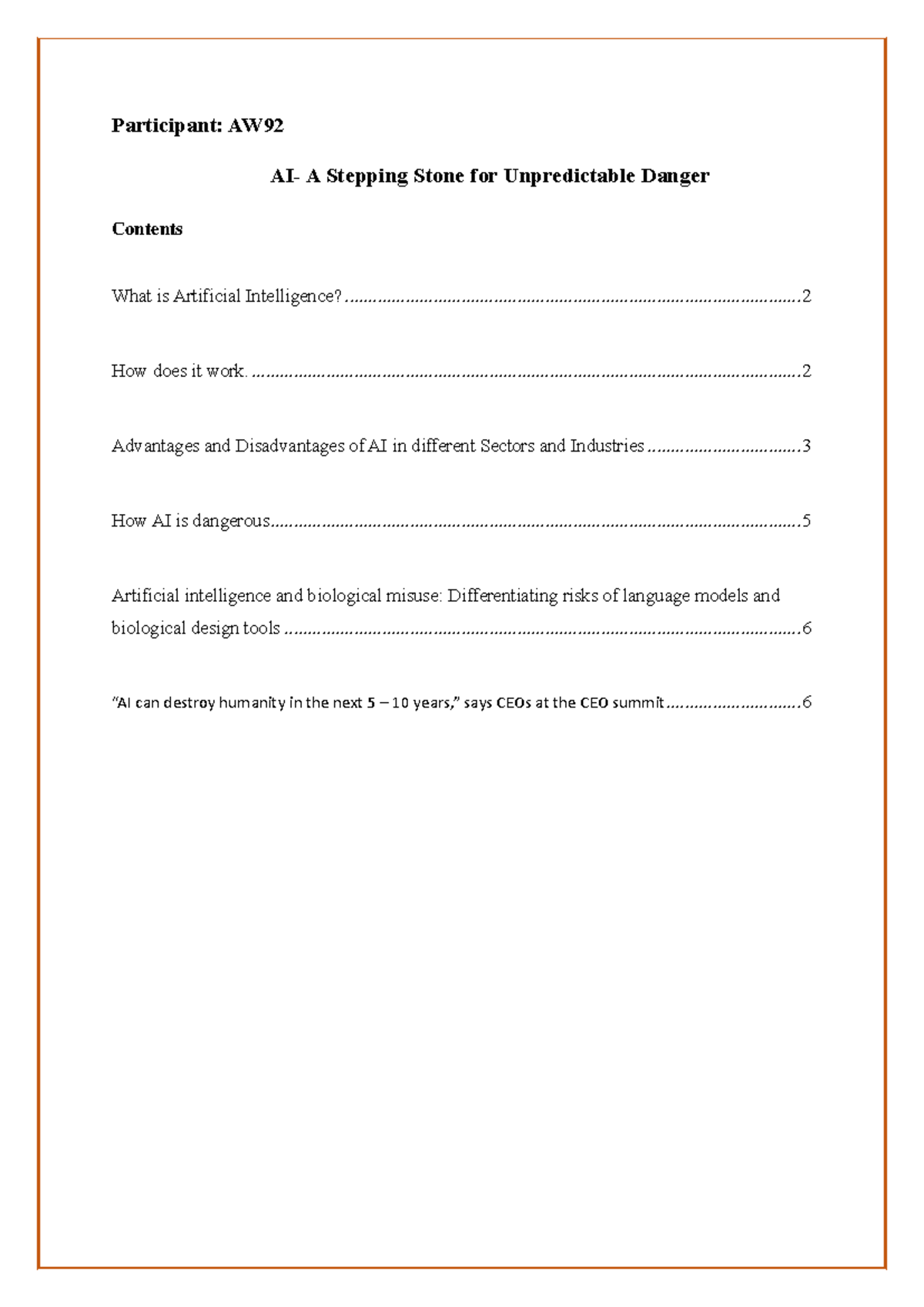 AW 92 Submission Article Writing 1 - Participant: AW AI- A Stepping ...