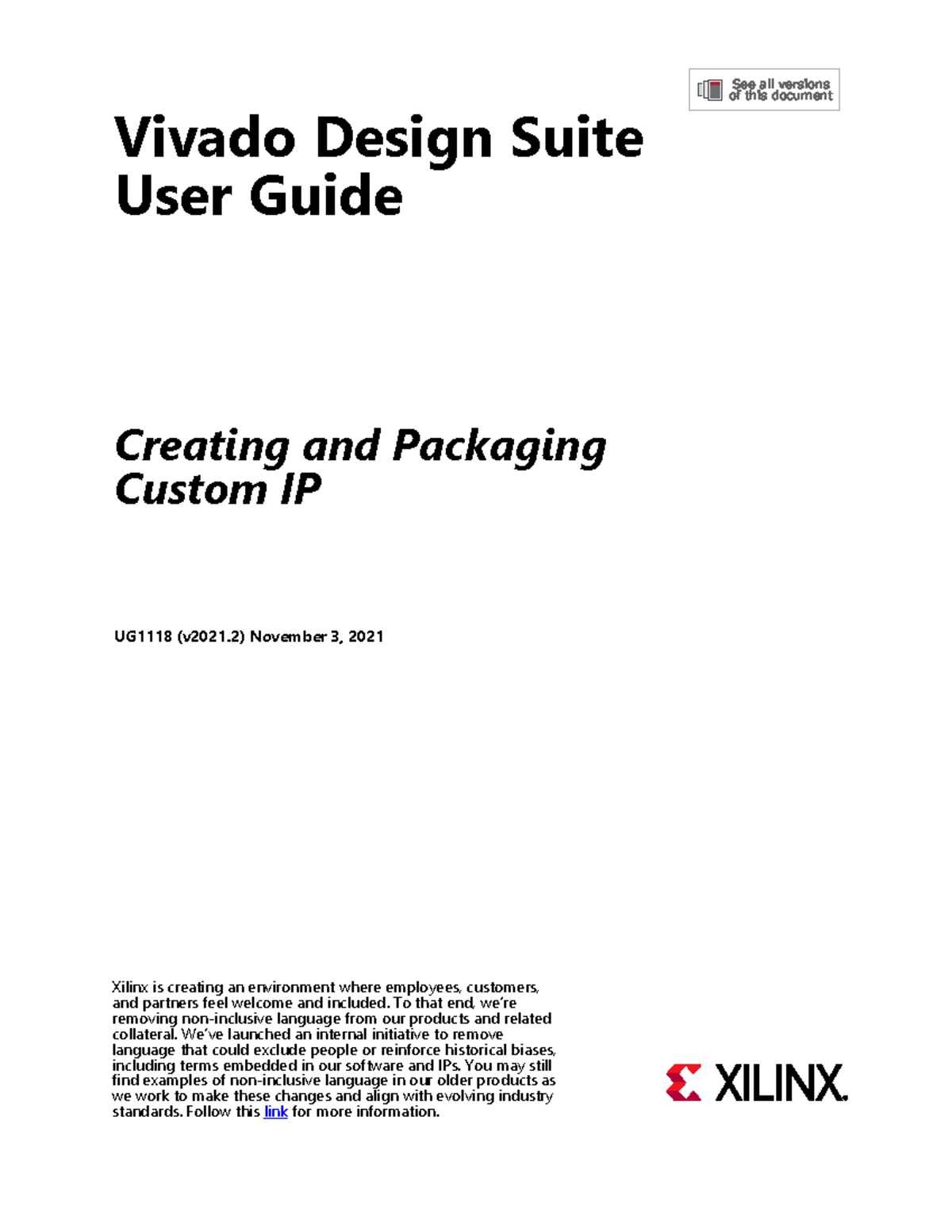 Vivado Design Suite User Guide: Creating & Packaging Custom IP (UG1118 ...