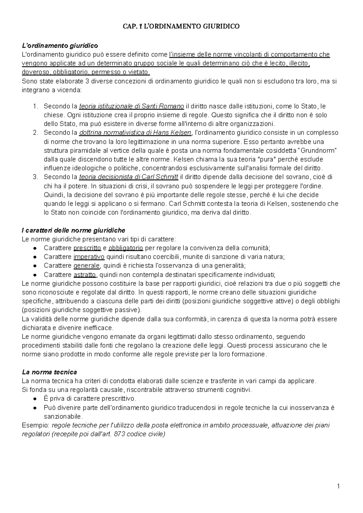 Diritto Costituzionale: Norme e Principi Fondamentali (CAP. 1) - Document Preview