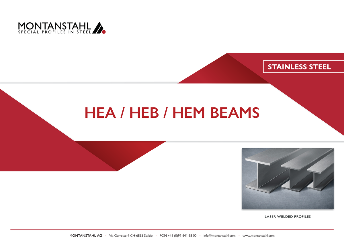 HEA HEB HEM Datasheet - NIL; - STAINLESS STEEL MONTANSTAHL AG - Via ...