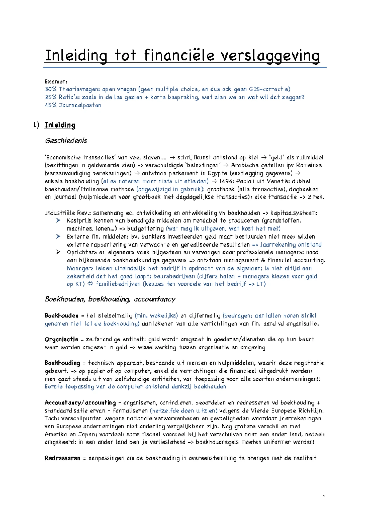 Inleiding tot Financiële Verslaggeving: Basisprincipes en Examenvragen ...