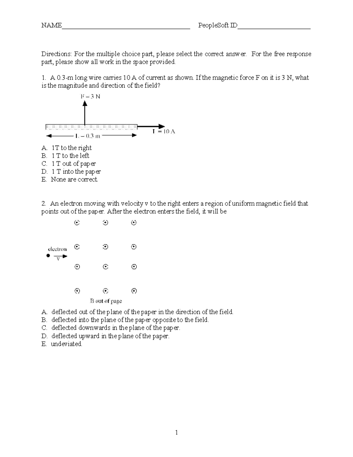 PHYS 201 Exam 3 Practice Questions and Answers for Review - Studocu