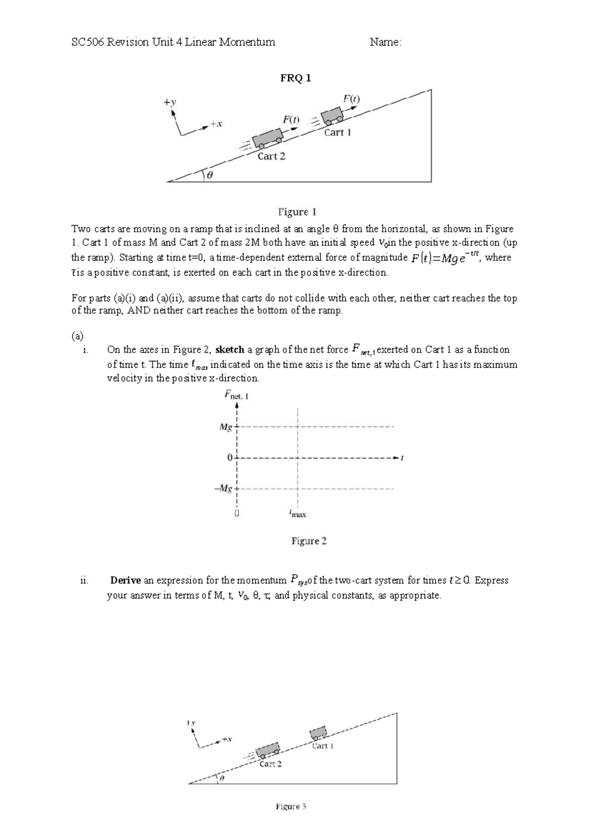 SC506 Final Exam Revision: Linear Momentum Concepts and Problems - Studocu