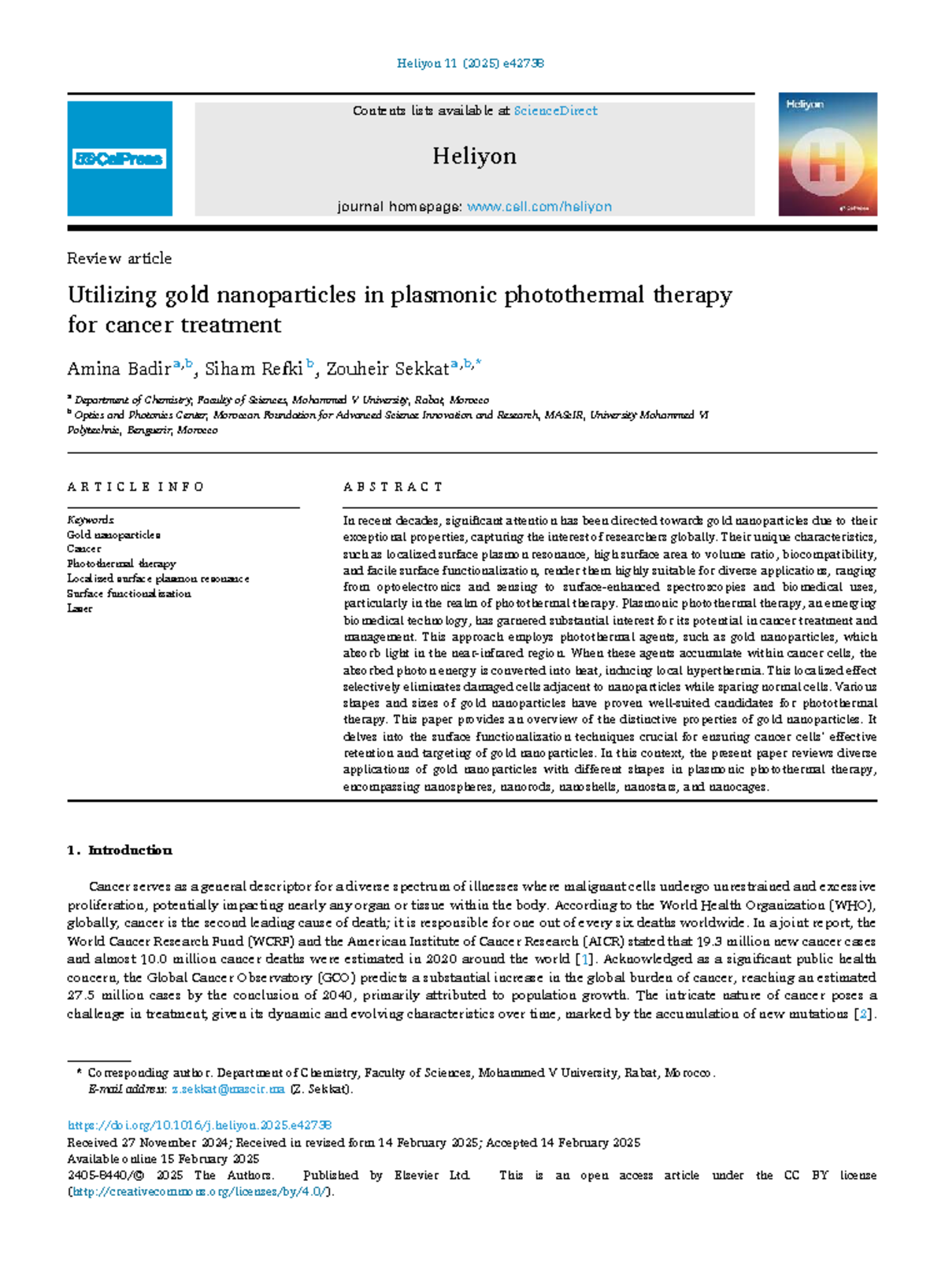 Utilizing Gold Nanoparticles in Plasmonic Photothermal Therapy for ...