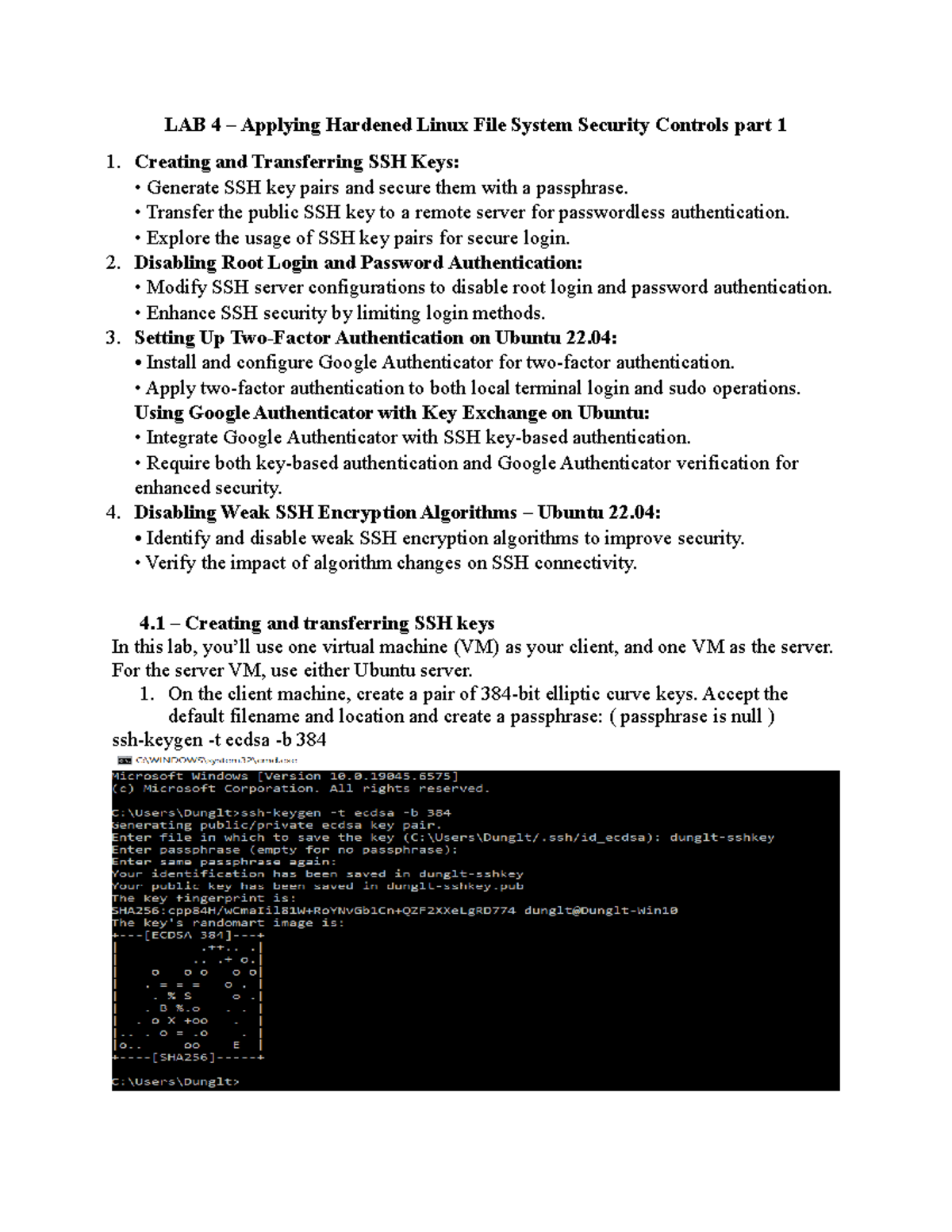 LAB 4: Implementing Hardened Linux File System Security Controls - Part ...