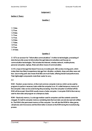Intro Computer Practice N4 Assignment 1 - Instructions and Questions ...