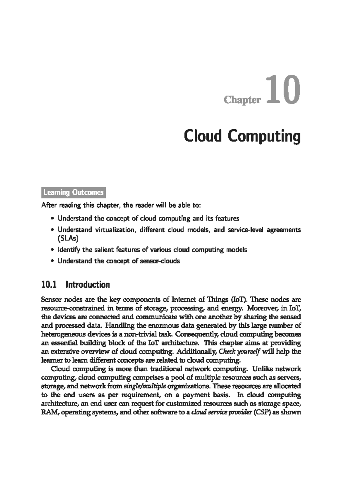 Chapter 10: Cloud Computing in IoT - Learning Outcomes and Key Concepts ...