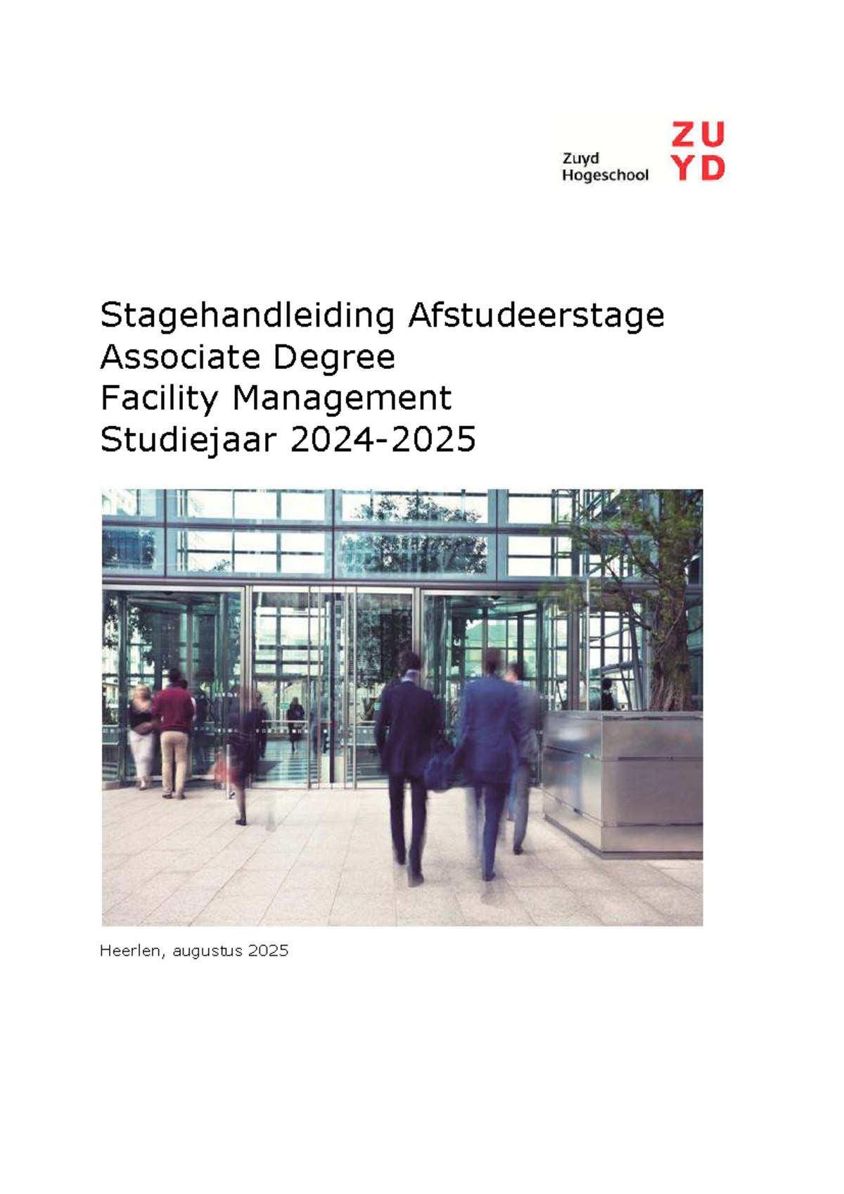 Stagehandleiding AdFM Afstudeerstage Facility Management 2024-2025 ...