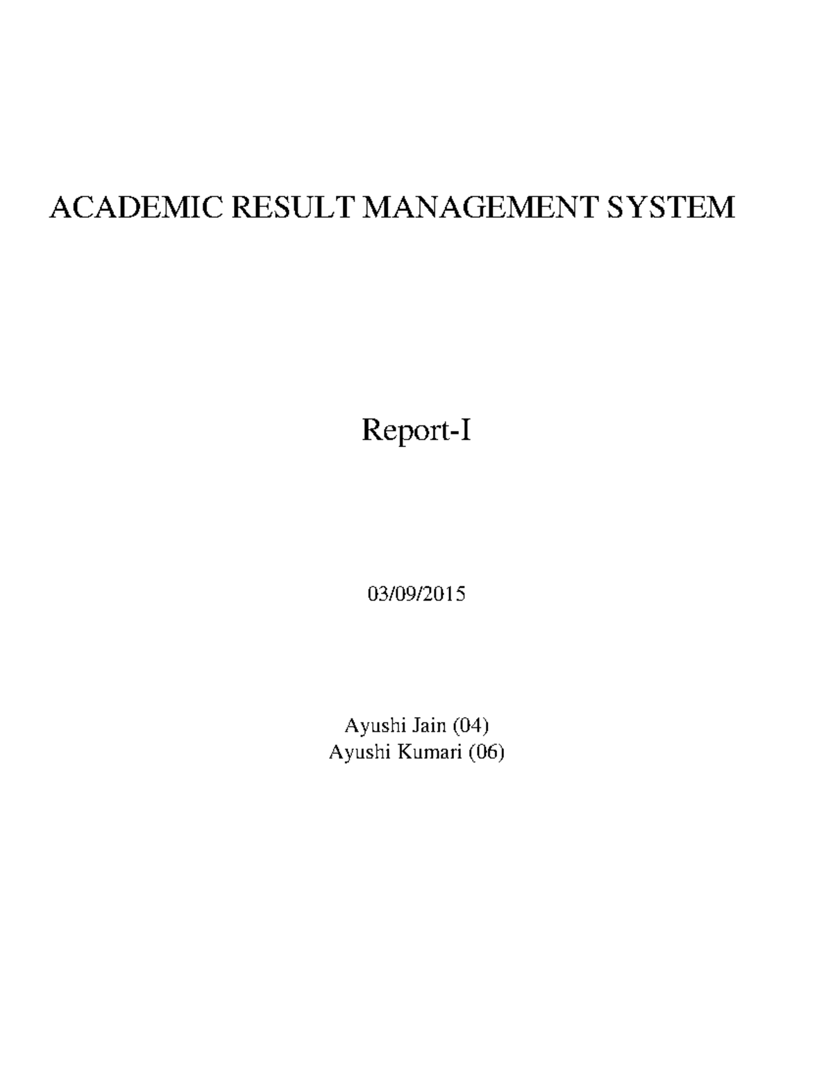 SRS Document for Student Result Management System (SRMS) - Studocu