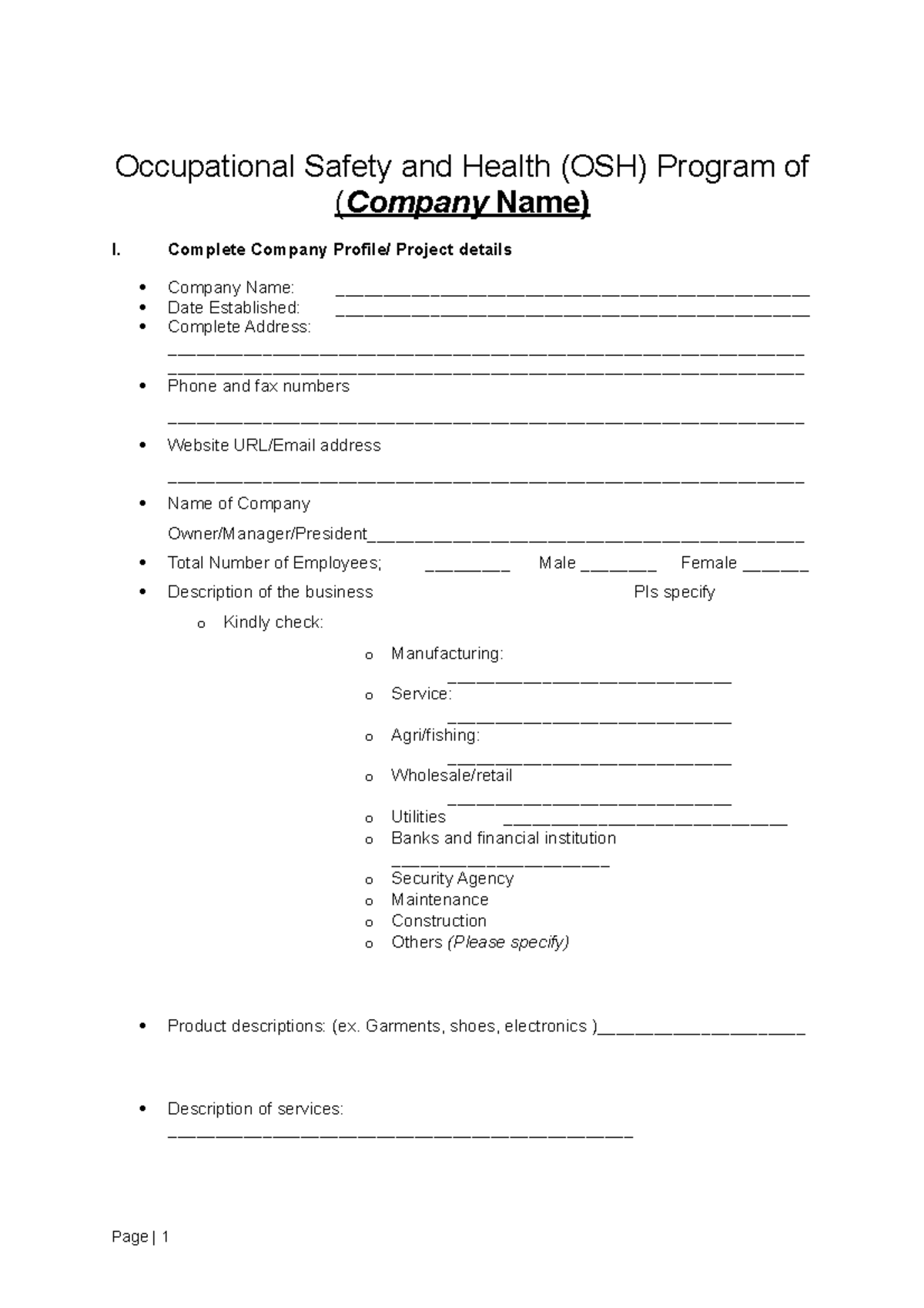 OSH Program Essentials and Implementation Guide - Studocu
