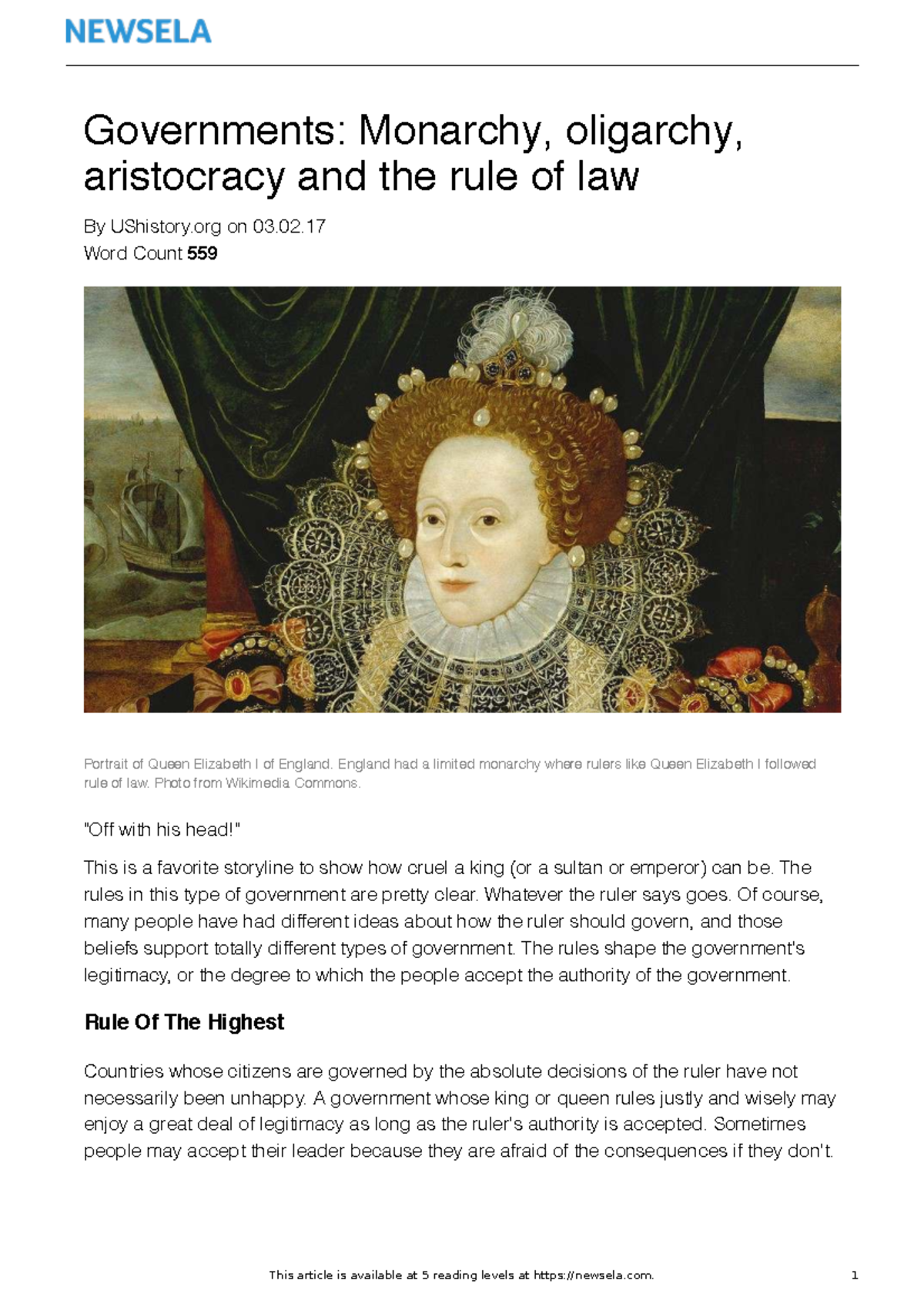 Governments: Monarchy, Oligarchy, Aristocracy & Rule of Law (Gr 12 ...
