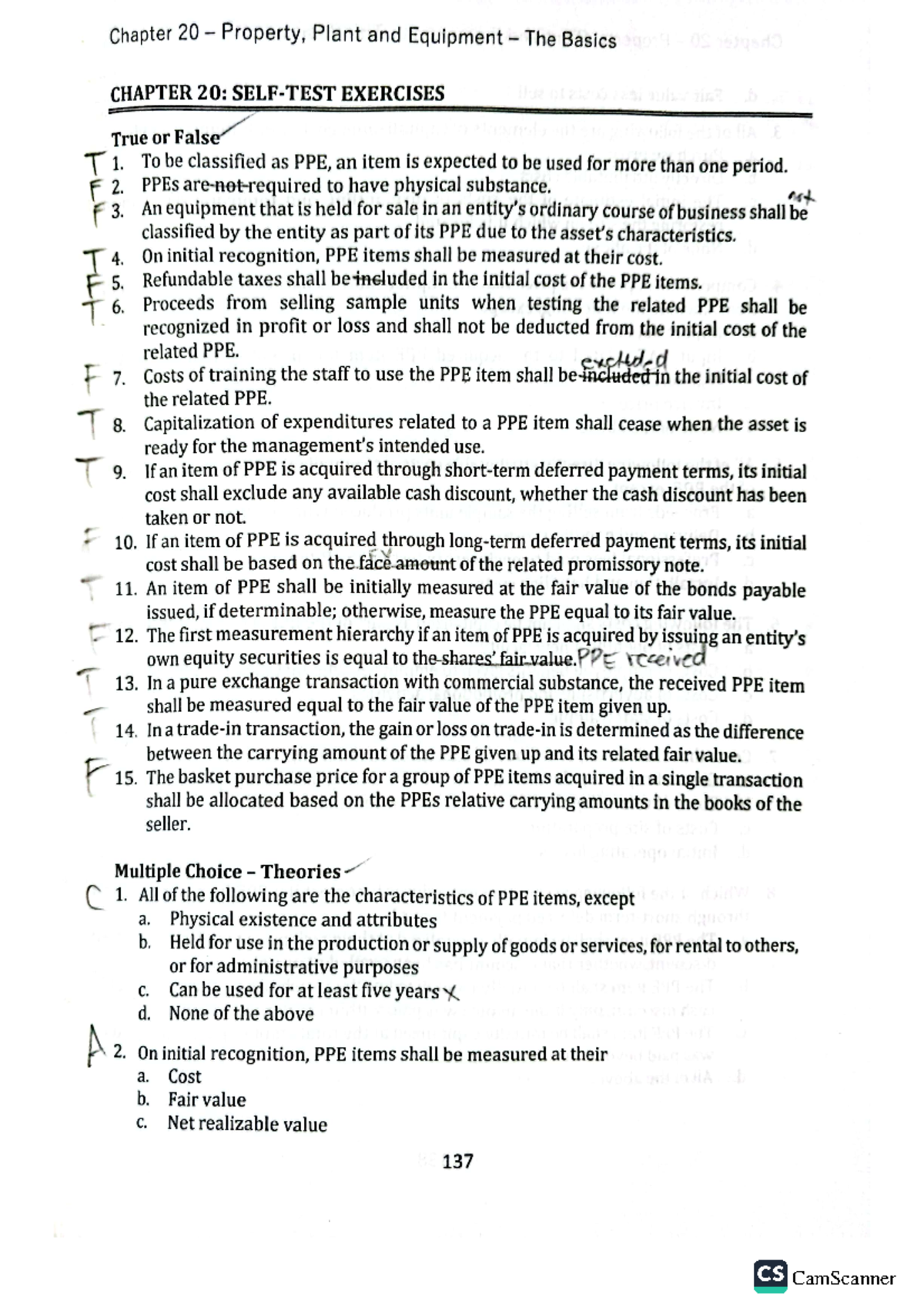 PPE_Chapter 20 Exercises and Key Answers Overview - Studocu
