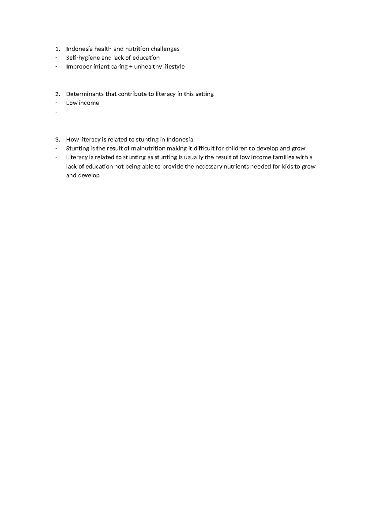 Indonesia health and nutrition challenges - Indonesia health and ...