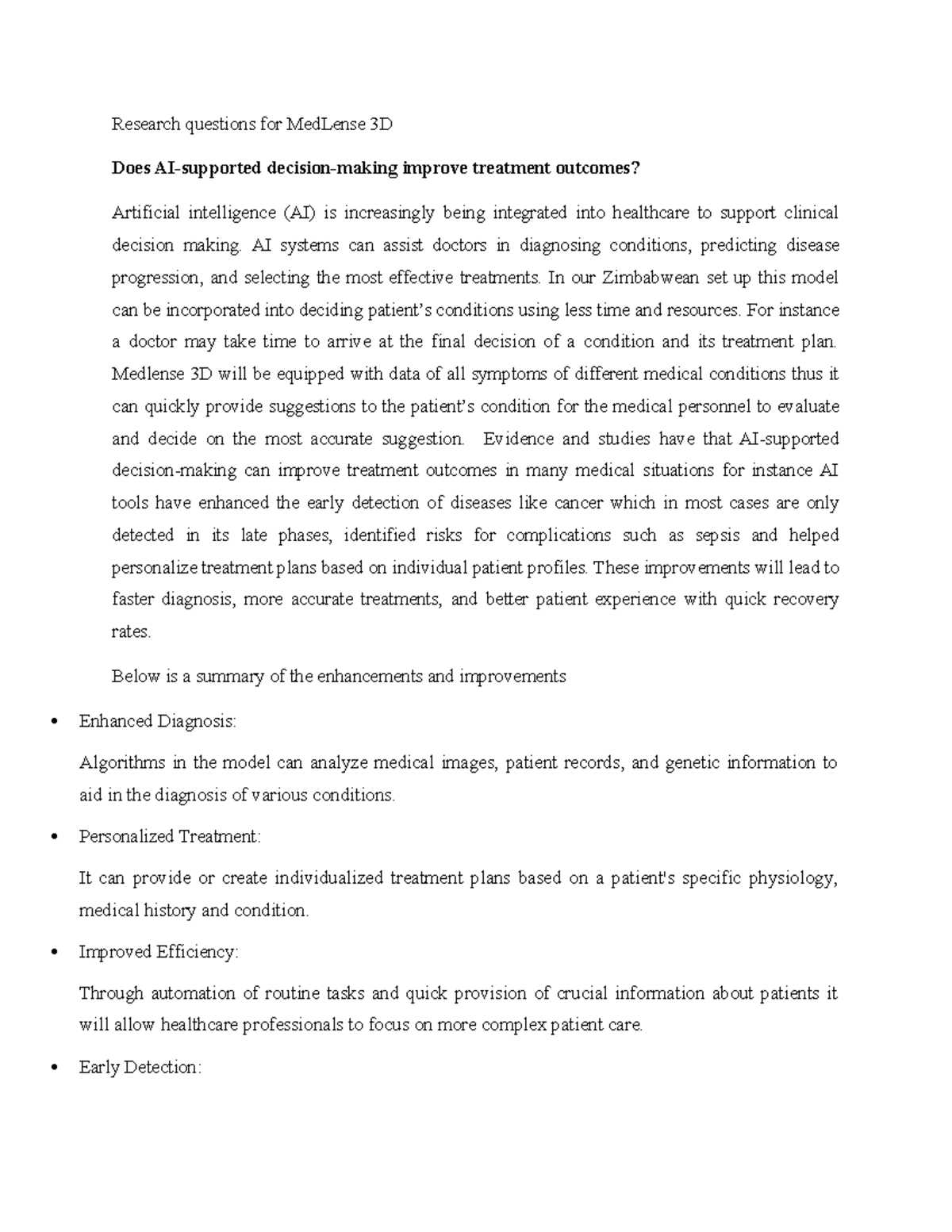Research questions for Med Lense 3D final doc by Cassim - Research ...