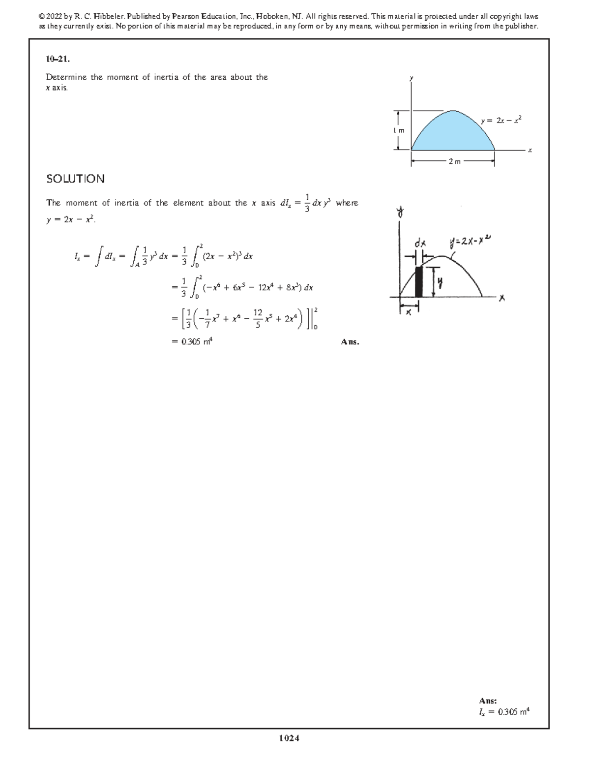 SWK 15th Ed Solution Manual - Moment of Inertia Calculation - Studocu