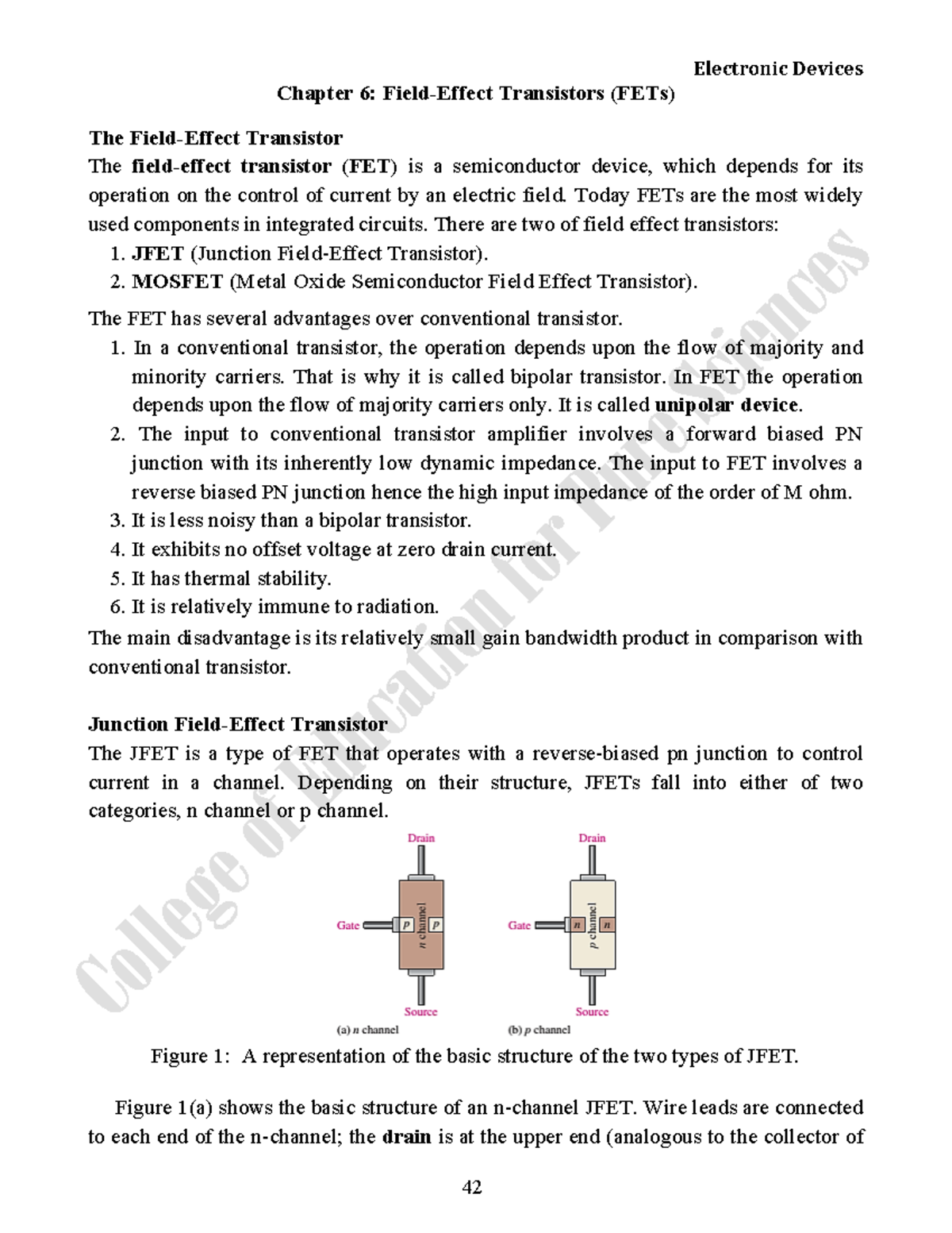 Chapter 6: Field-Effect Transistors (FETs) Overview and Analysis - Studocu