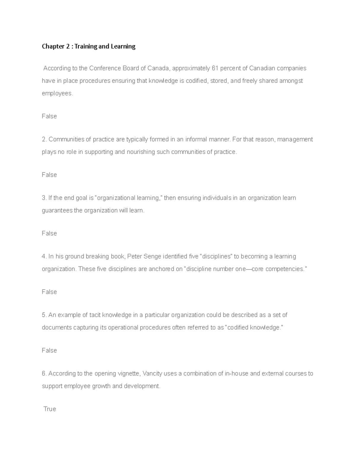 Chapter 2 Knowledge and Training - Chapter 2 : Training and Learning ...