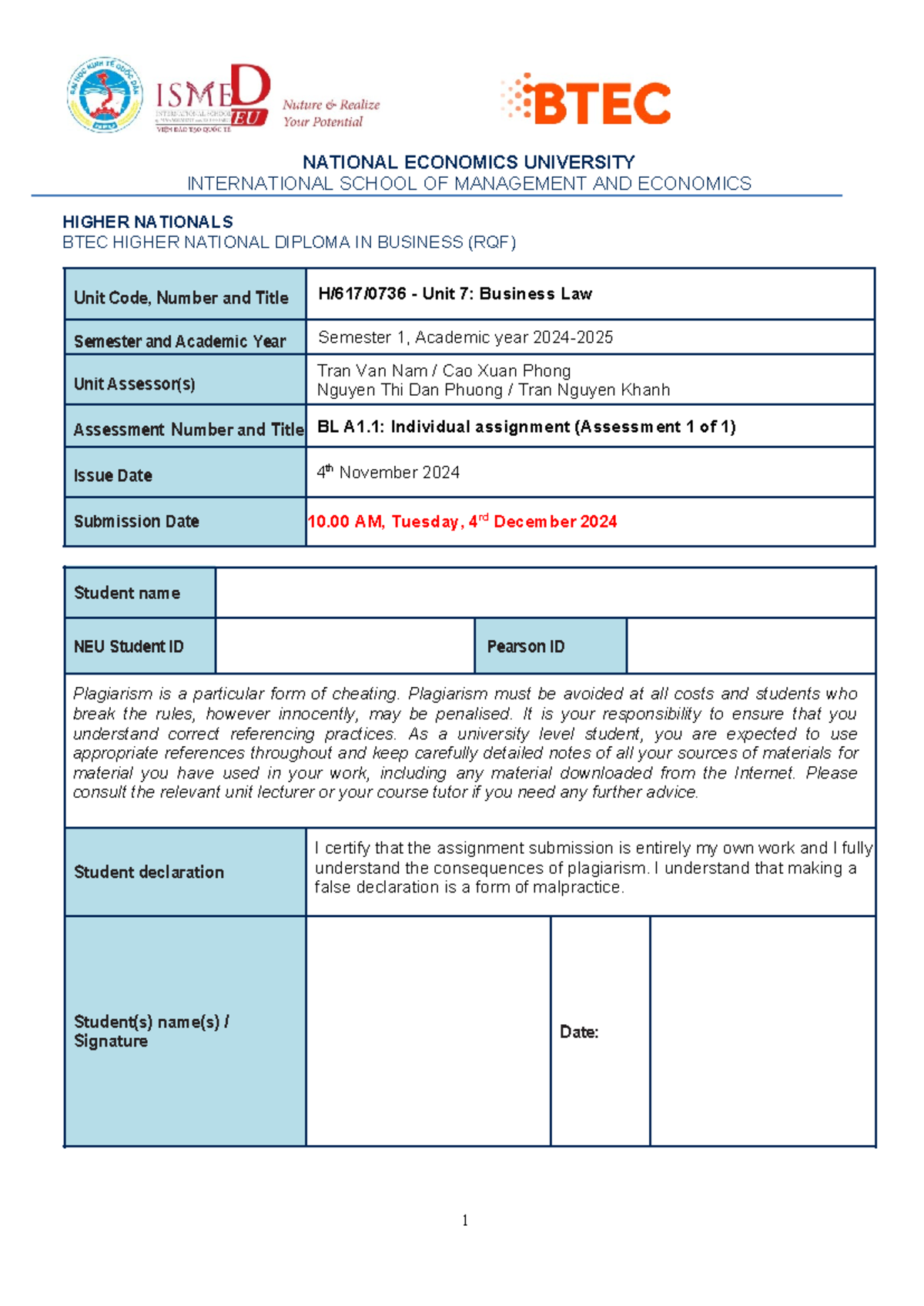 BL A1 Business Law Assignment - Case Study & Legal Analysis Guide - Studocu