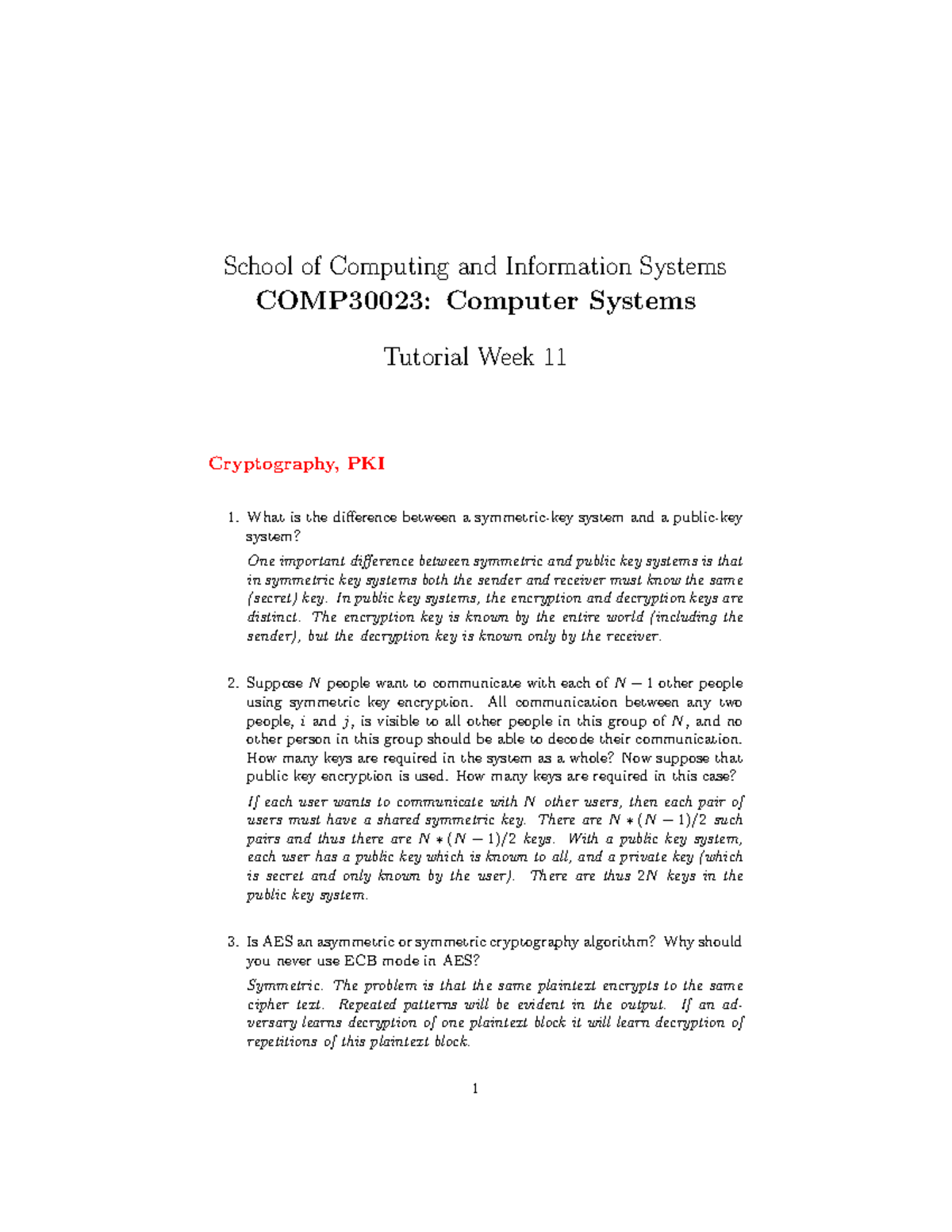 Tutorial-11-solutions - School of Computing and Information Systems ...