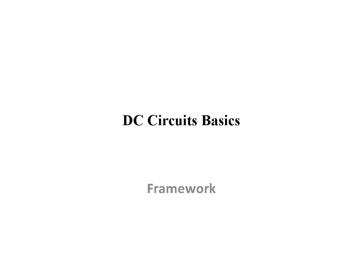 DC Circuits Basics: Unit 1 Part A Notes on Electrical Sources - Studocu