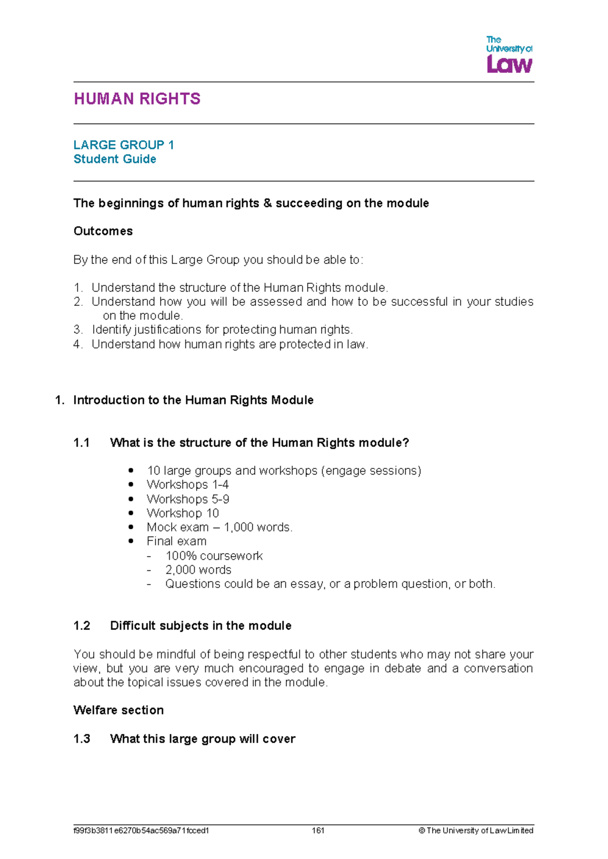 2425 hum lg01 ce01 student guide - HUMAN RIGHTS LARGE GROUP 1 Student ...