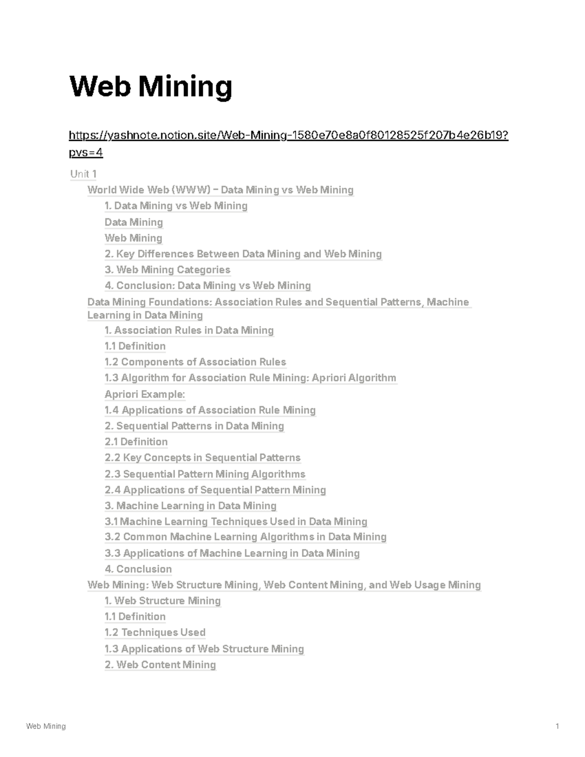 Web Mining Techniques and Applications: A Comprehensive Overview - Studocu