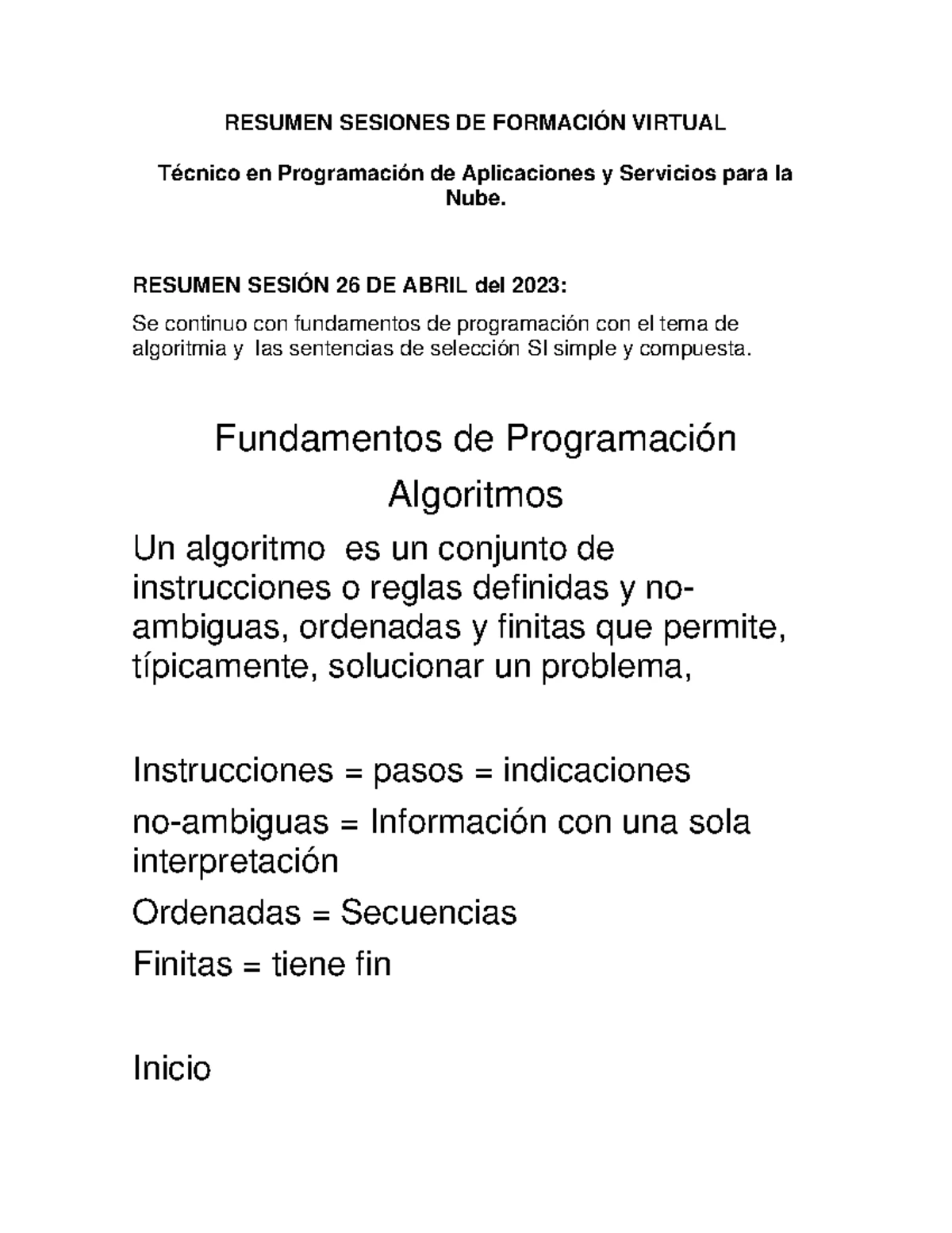 Informe Técnico GA3 - Programación de Servicios en la Nube - Studocu