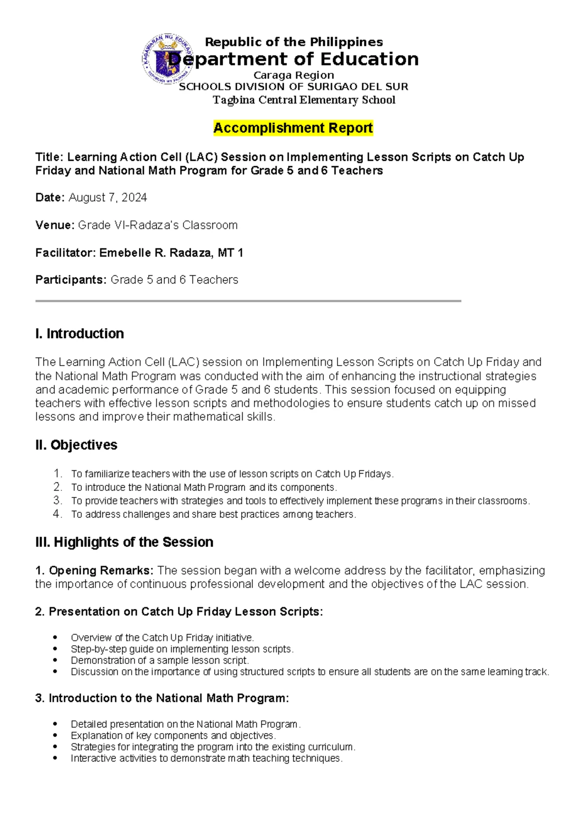 Integration of Table of Specification with Bloom's Taxonomy in ...