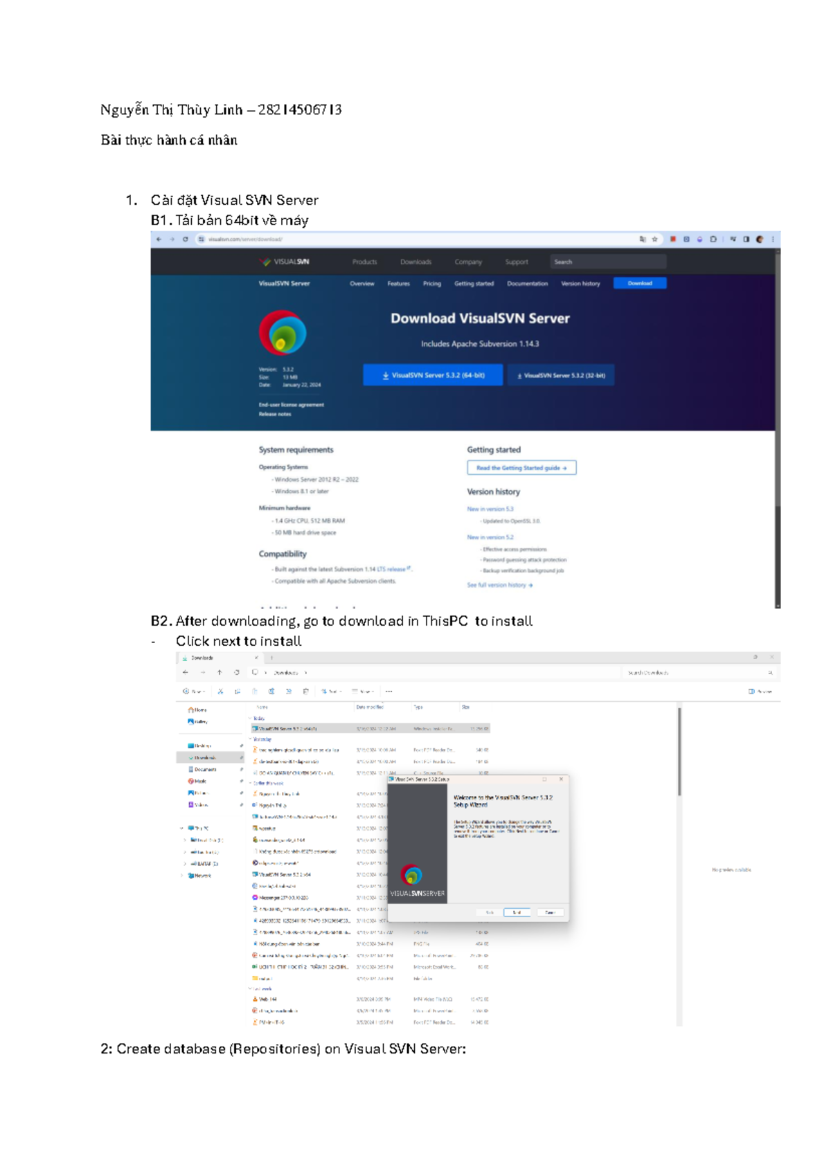CMU CS 246 NIS: Hướng Dẫn Cài Đặt Visual SVN Server - Studocu