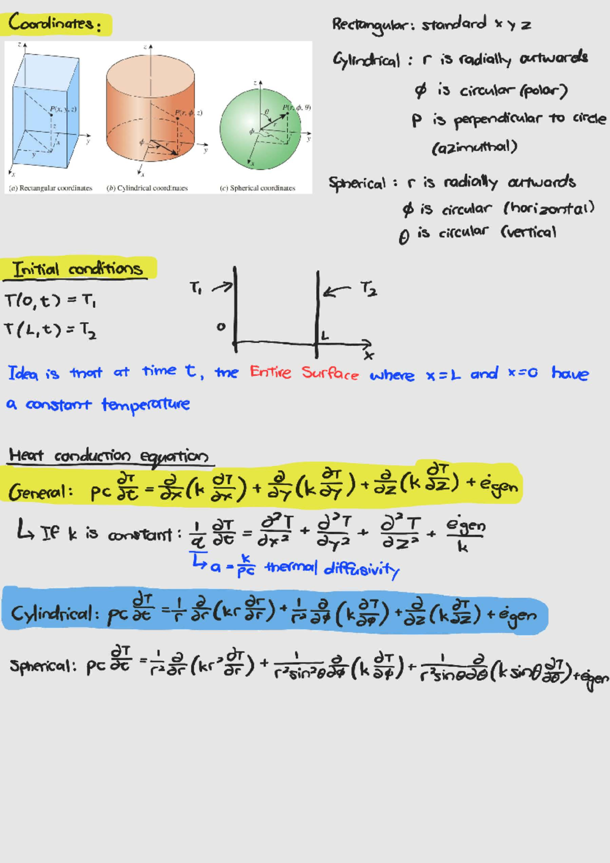 Coordinates: Rectangular, Cylindrical & Spherical - Notes 250825 112959 ...