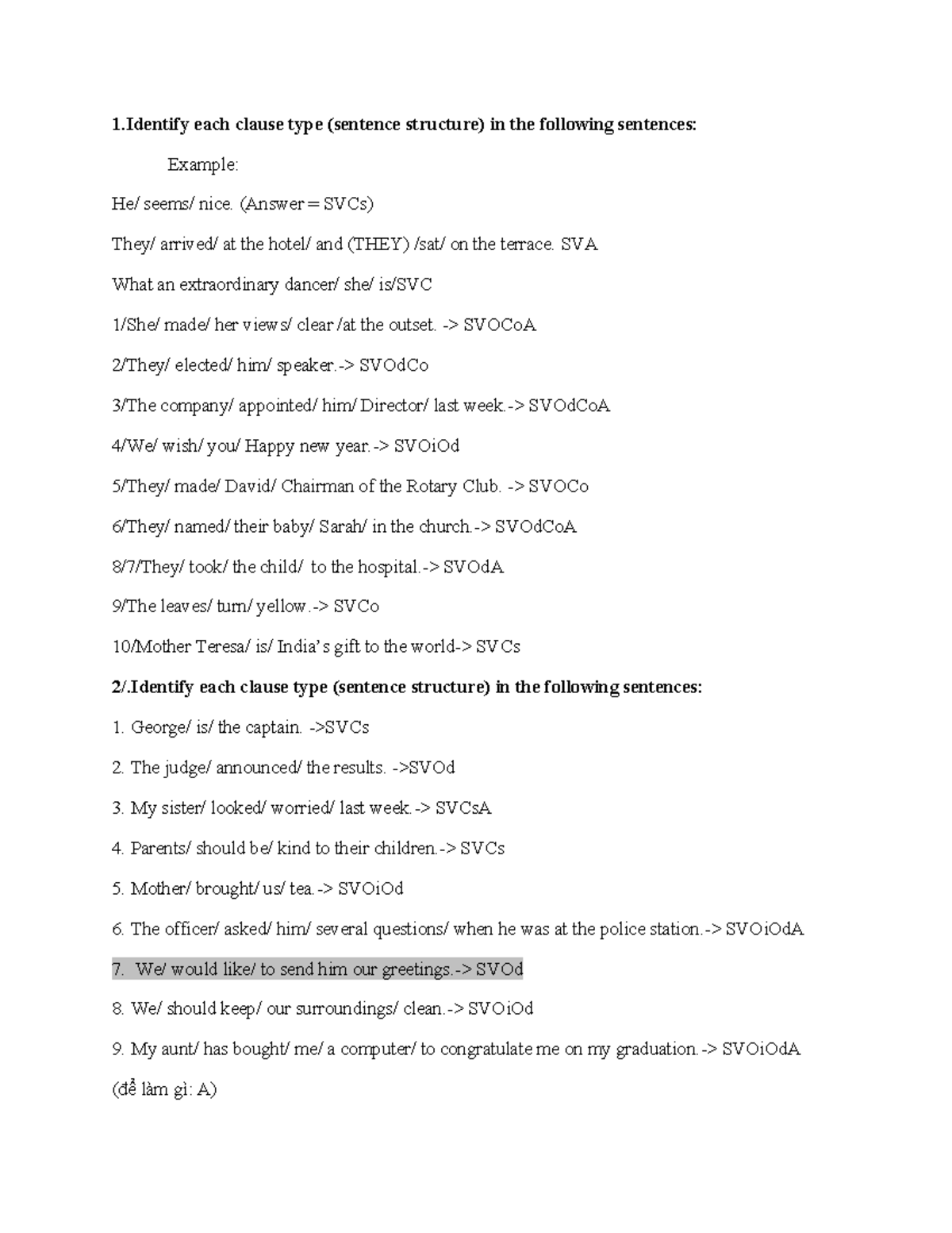 Assignment 6 A - Identifying Clause Types and Sentence Structures - Studocu