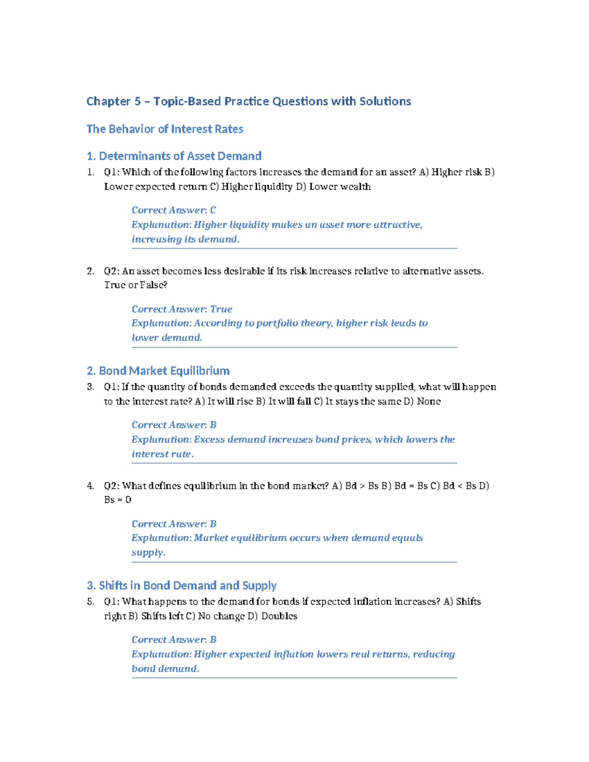 Interest Rates Practice Test English - Chapter 5 – Topic-Based Practice ...