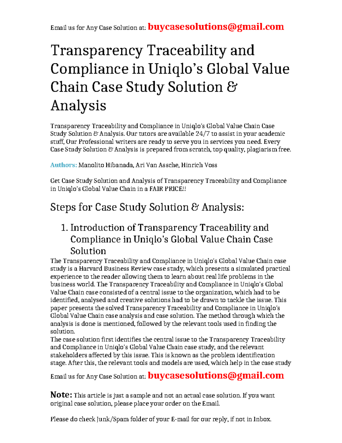 Uniqlo's Global Value Chain: Transparency, Traceability & Compliance ...