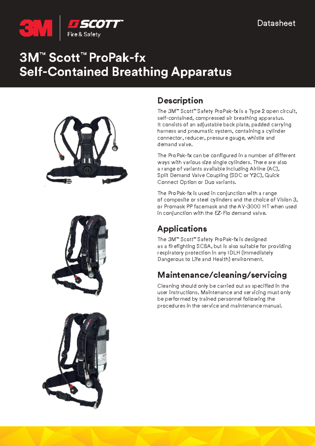PN2027195 Datasheet: Fire Safety Breathing Apparatus Overview - Studocu